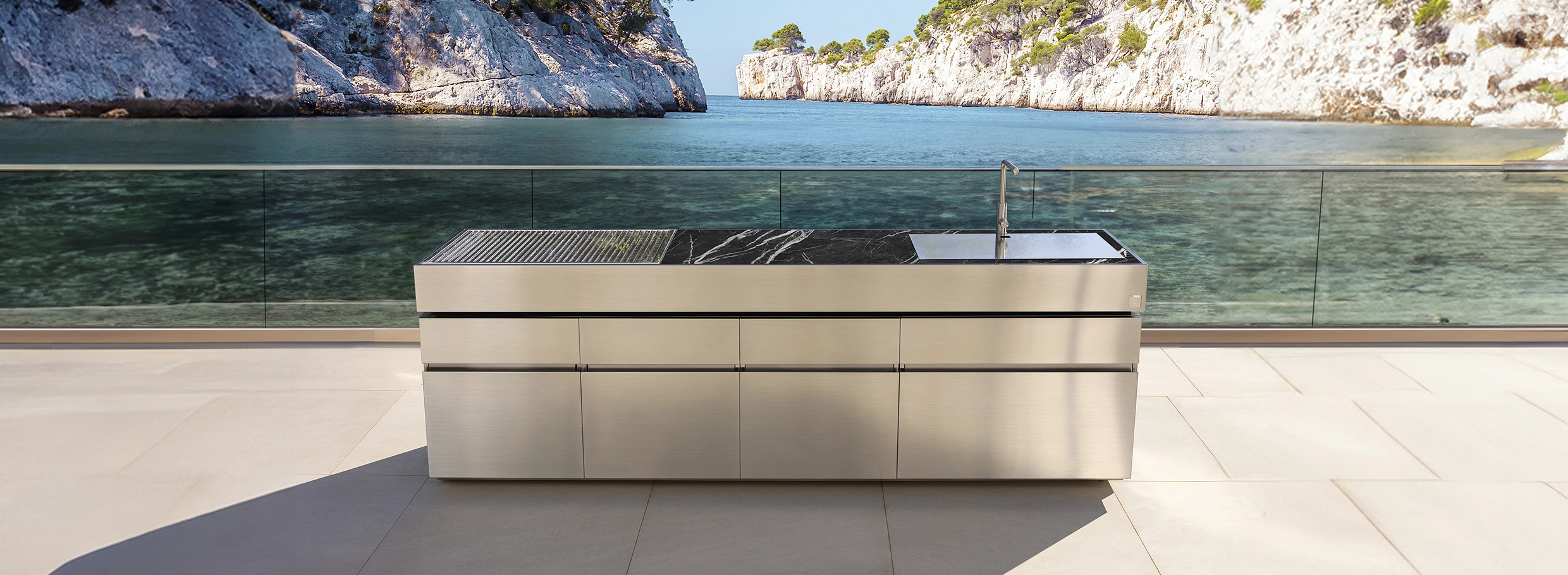 cucine esterno acciaio