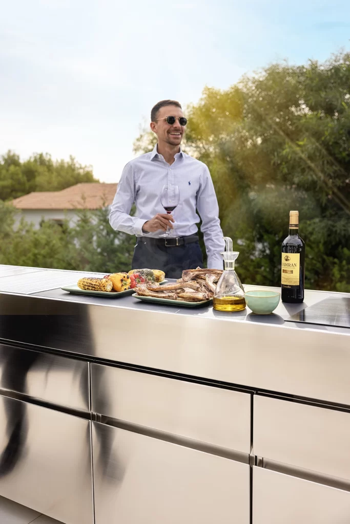 cucina esterno acciaio