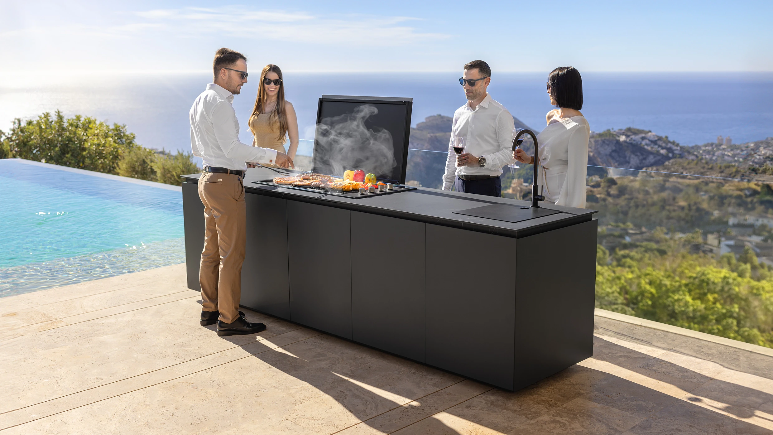 cucina da esterno de lusso