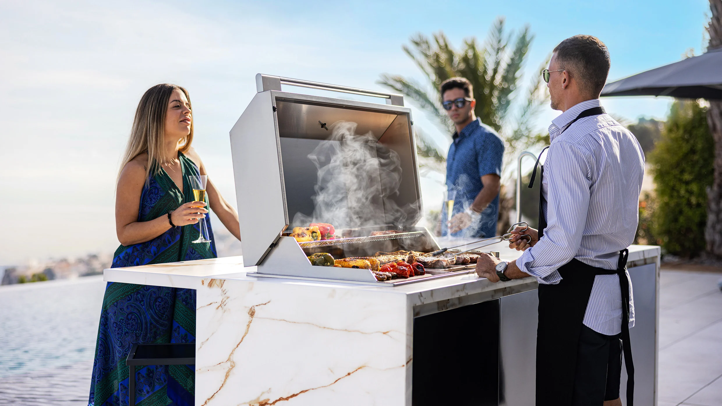 cucina barbecue da esterno