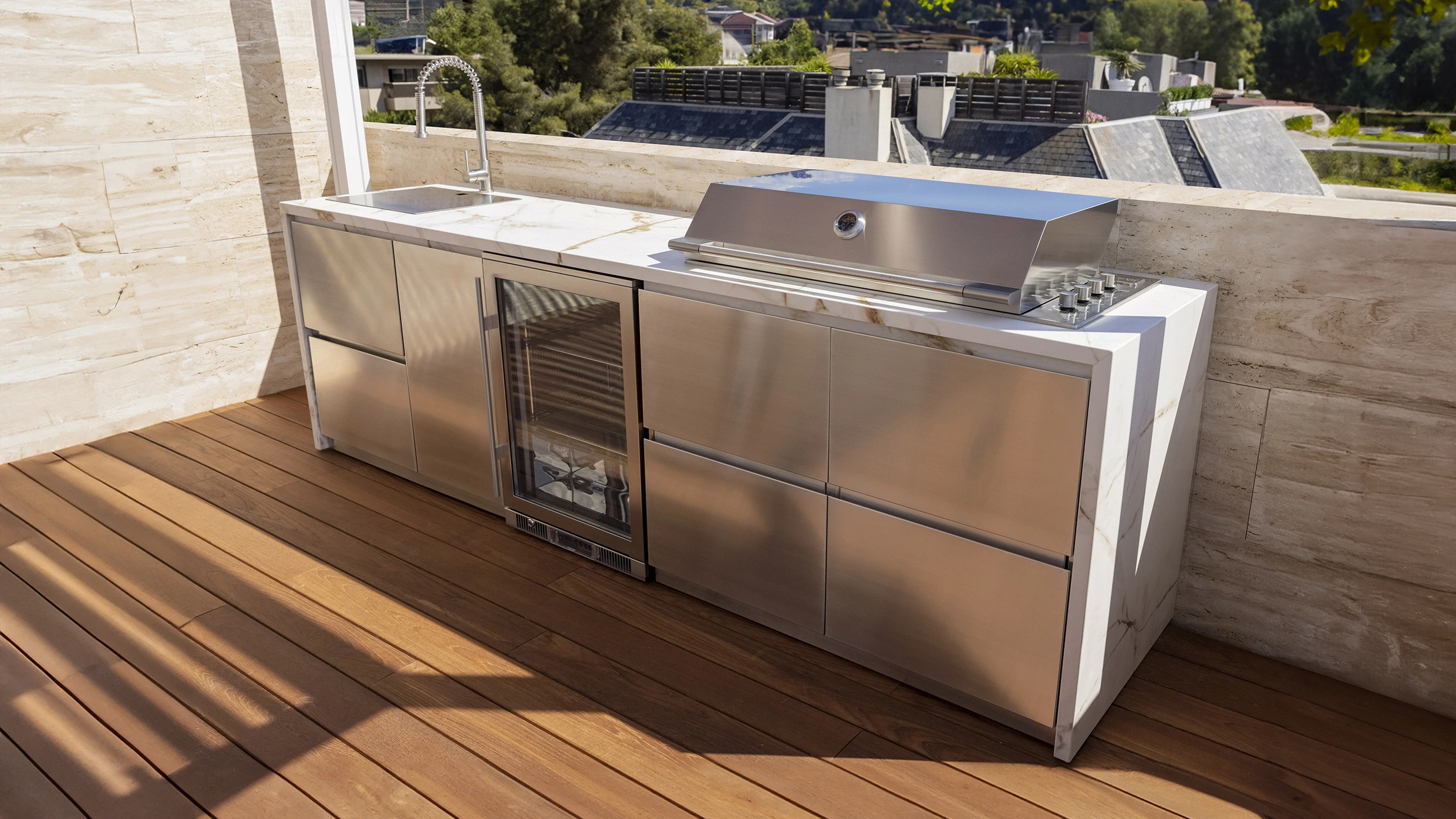 cucine da esterno con barbecue