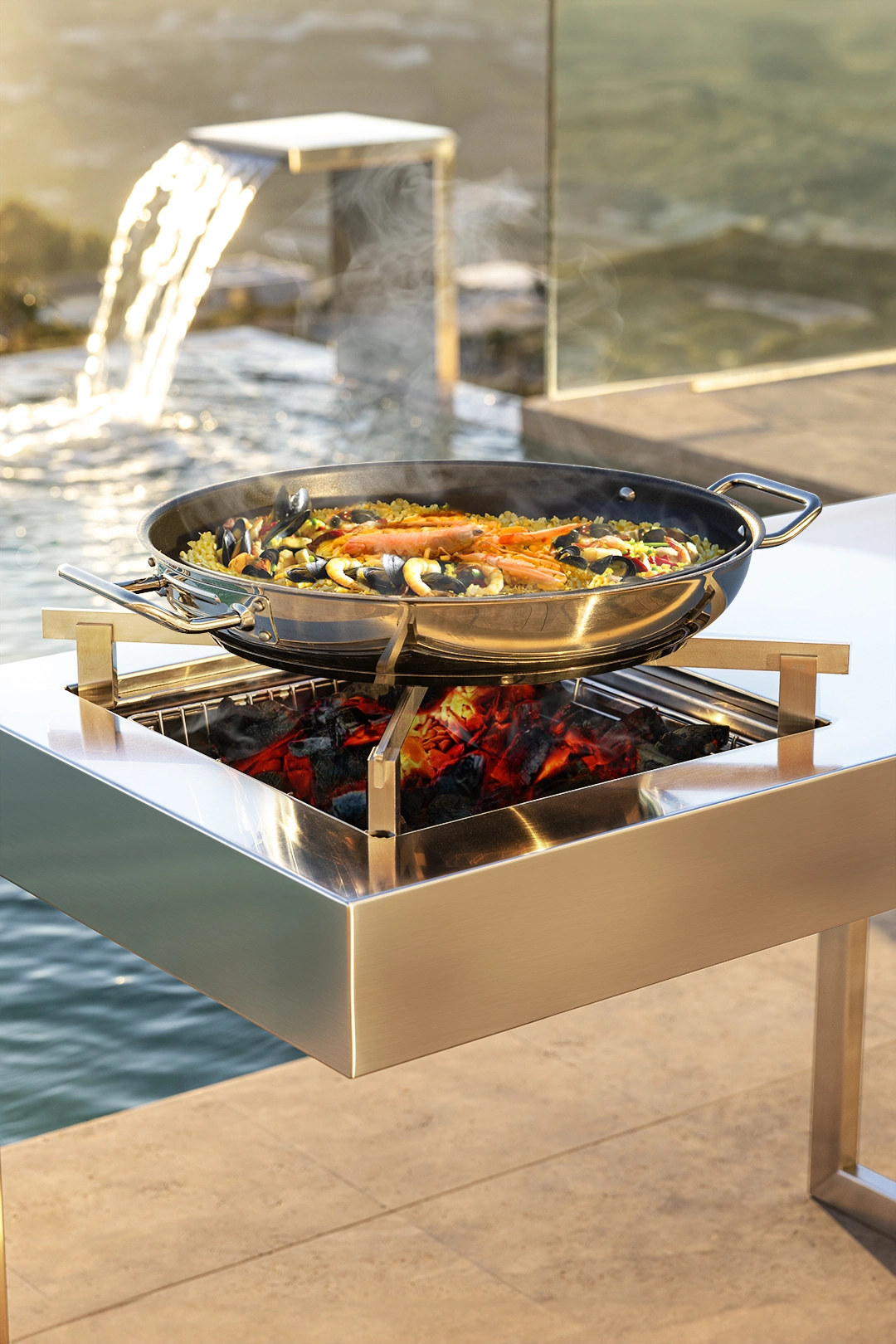 barbecue inox a carbonella